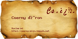 Cserny Áron névjegykártya